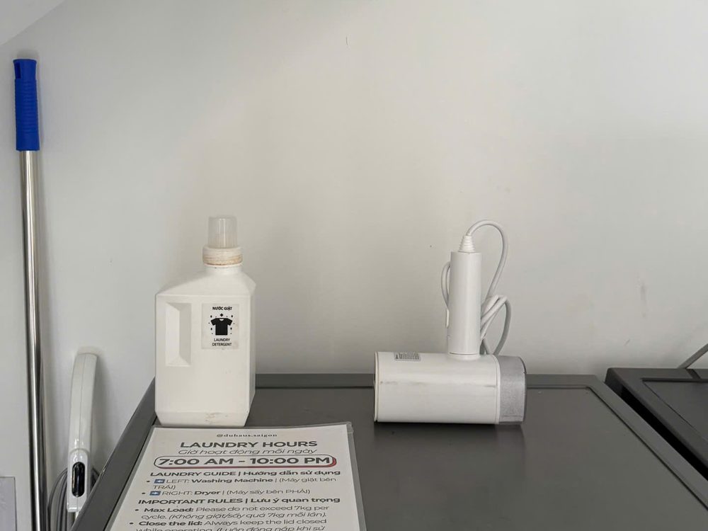 Garment steamer available (ask us)