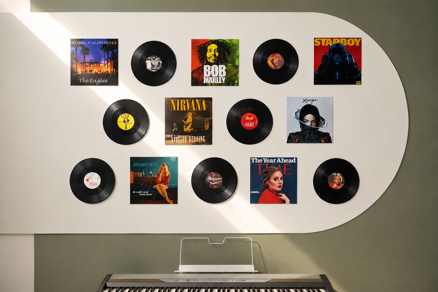 Vinyl wall in the hallway